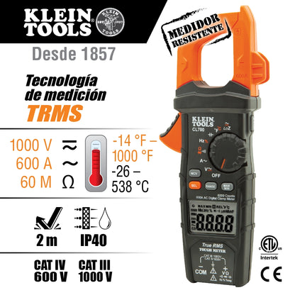 Multímetro digital Klein Tools de gancho CL700