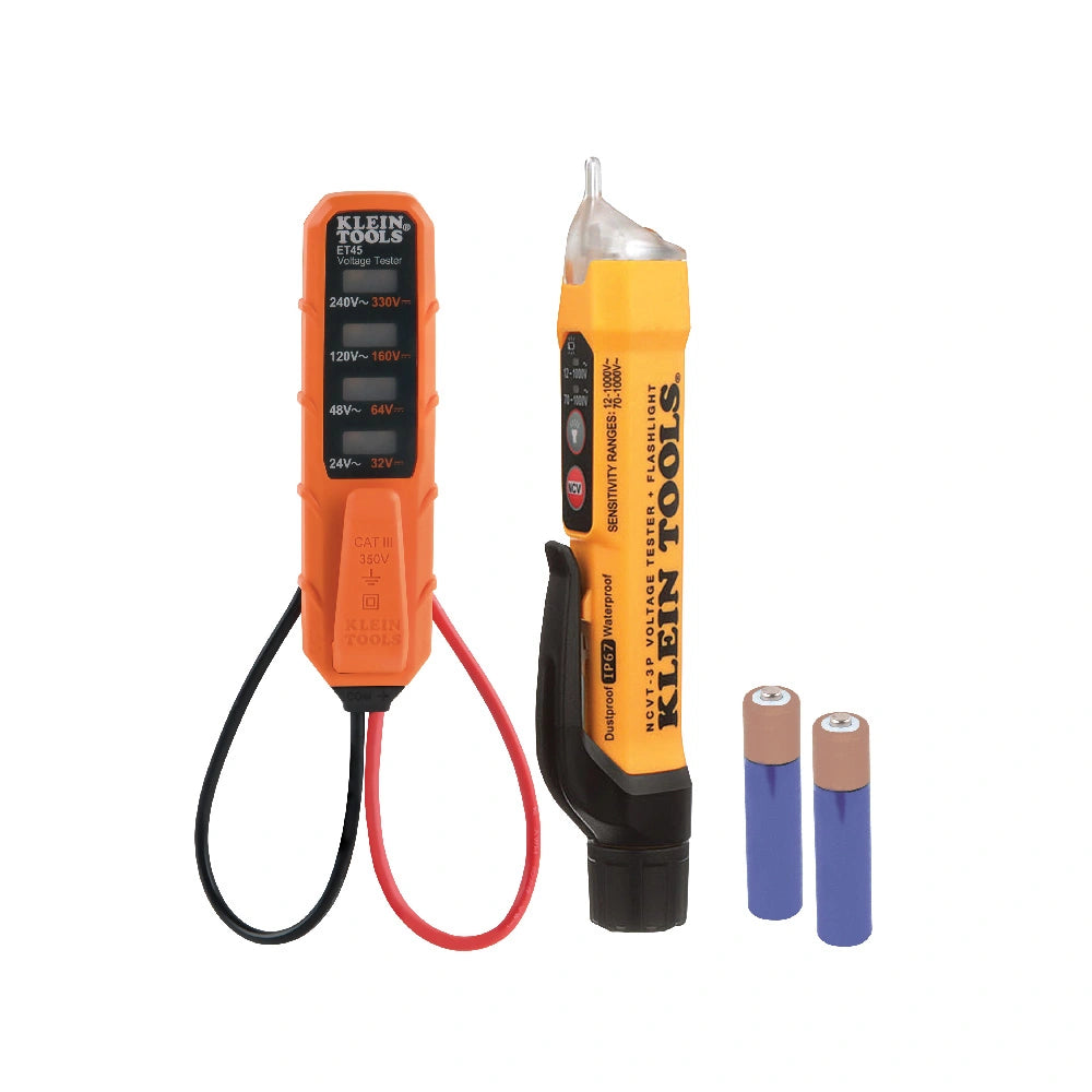 Kit de prueba eléctrica para comprobador de voltaje NCVT y CA/CC de doble rango Klein Tools