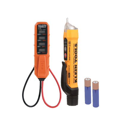 Kit de prueba eléctrica para comprobador de voltaje NCVT y CA/CC de doble rango Klein Tools