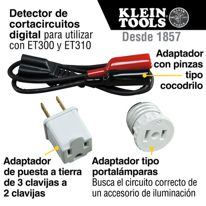 Juego de accesorios para detector de cortacircuitos Klein Tools