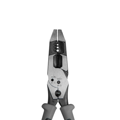 Pinzas híbridas con ponchadora y pelacables Klein Tools J215-8CR