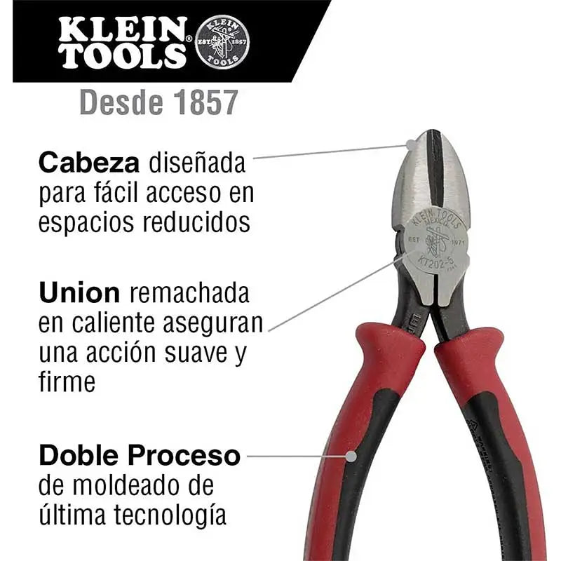 Pinza de corte diagonal Klein Tools de 7'' uso pesado