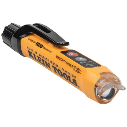 Probador de voltaje sin contacto de rango dual de 12 a 1000 V CA con linterna Klein Tools