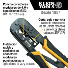 Pinzas ponchadoras modulares Klein Tools de 4, 6 y 8 posiciones