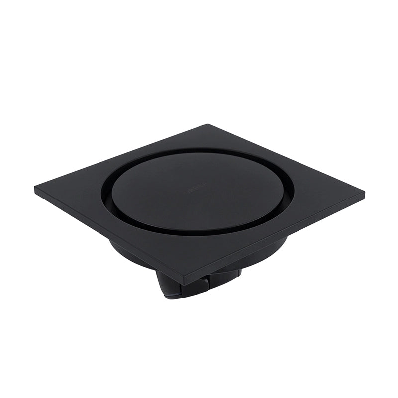 Coladera cuadrada vista redonda negra Urrea