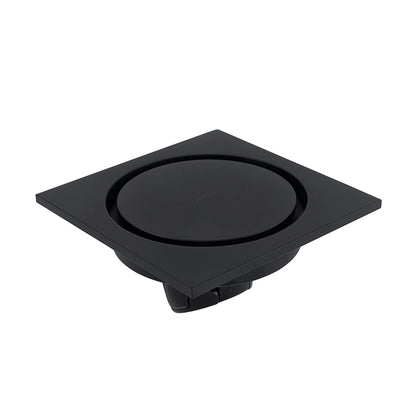 Coladera cuadrada vista redonda negra Urrea