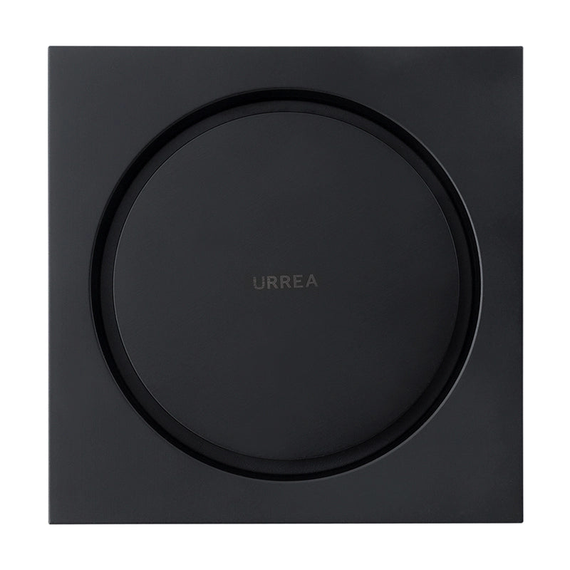 Coladera cuadrada vista redonda negra Urrea