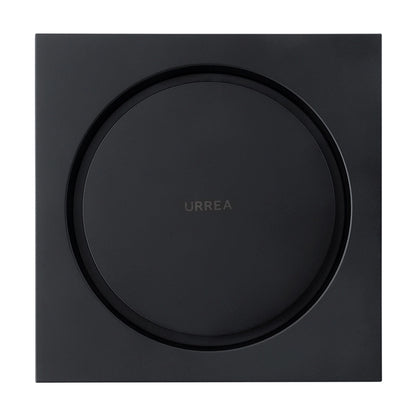 Coladera cuadrada vista redonda negra Urrea