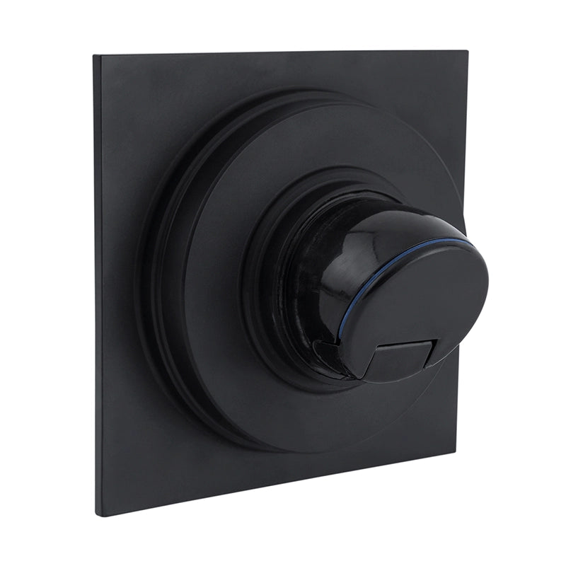 Coladera cuadrada vista redonda negra Urrea