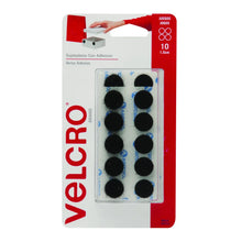 Velcro Círculos con adhesivo para uso general negro 1.5 cm 10 piezas