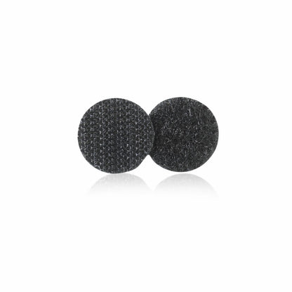 Velcro Círculos con adhesivo para uso general negro 1.5 cm 10 piezas