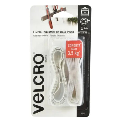 Sujetador en cinta Velcro blanco 90 x 2.5 cm