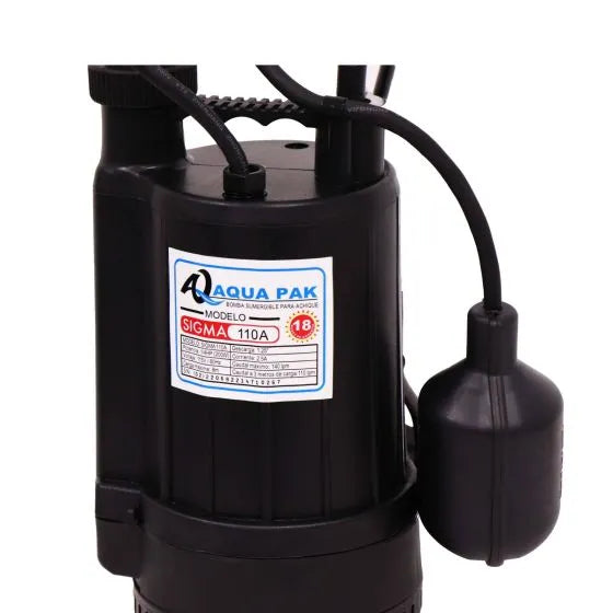 Bomba sumergible Aquapak SIGMA110A de 1/4HP 115V