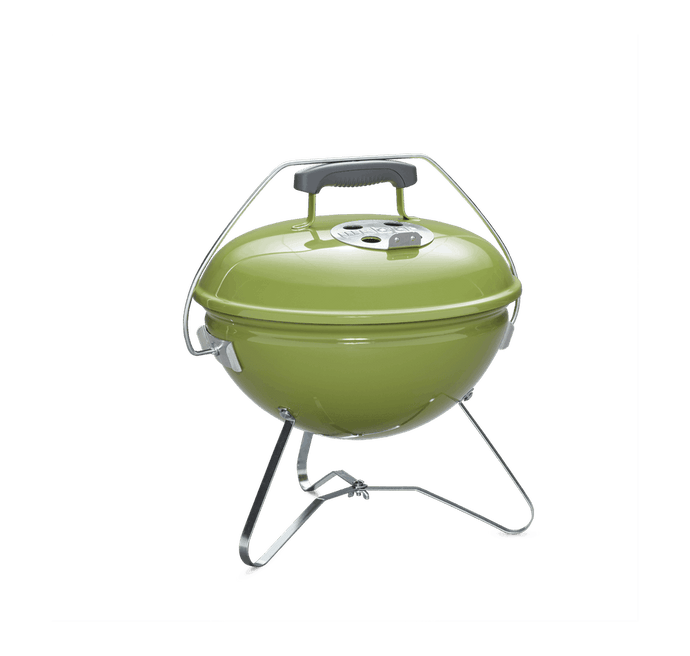 ASADOR DE CARBON PORTATIL SMOKEY JOE PREMIUM 14'' VERDE MANZANA - GRUPODONPEDRO