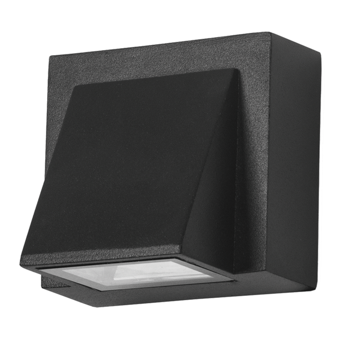 Luminaria loyd a pared exterior negra ip54 3000k Estevez