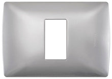 Placa 1 modulo aluminio plata taxco quinziño mx Bticino