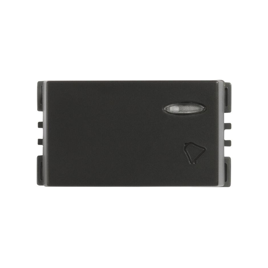 Pulsador de campana con visor 10a 127v grafito Simon 25 plus