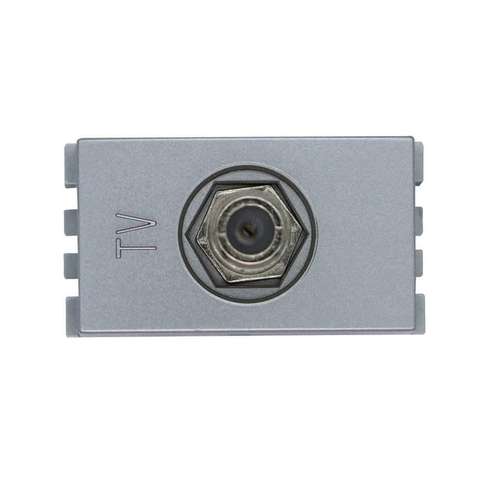 Toma tv coaxial aluminio Simon 25 plus