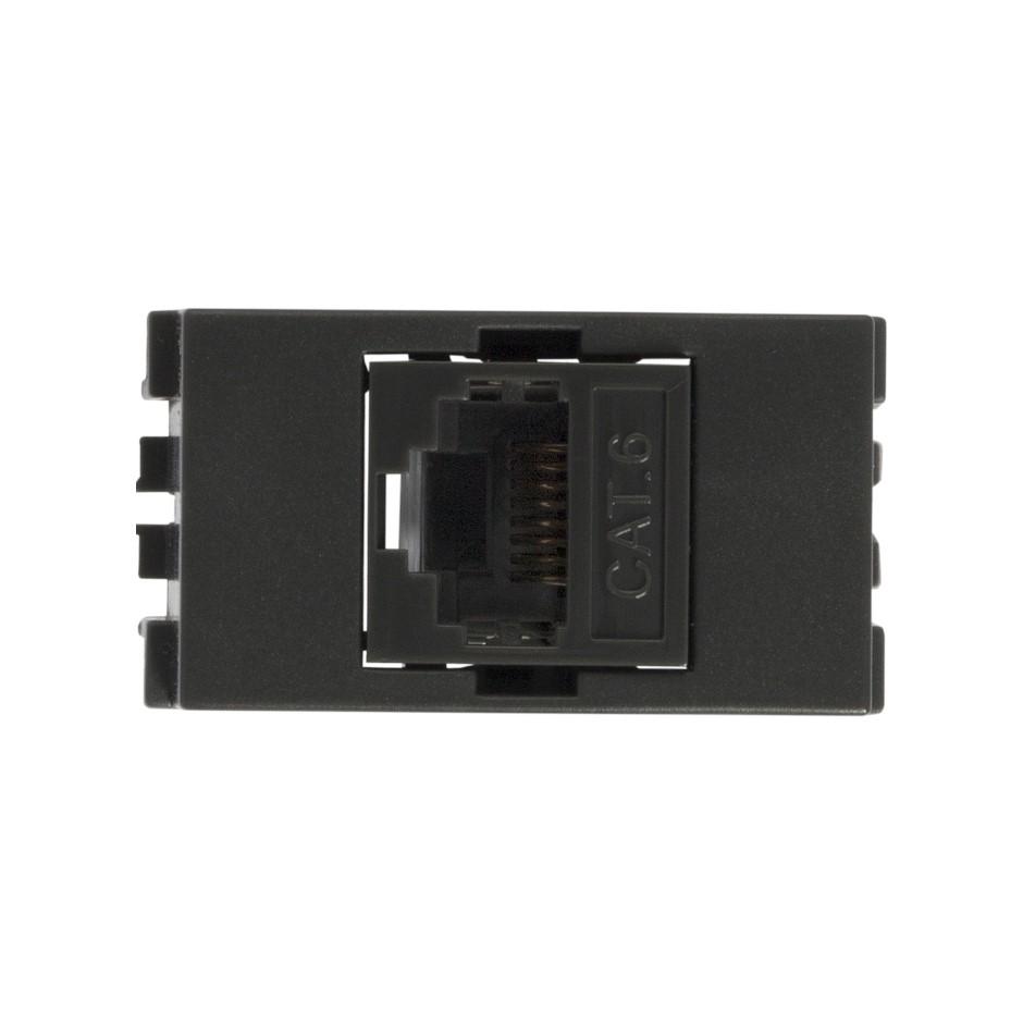 Toma informática rj45 cat 6e grafito Simon 25 plus