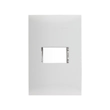 Placa de 1 modulo con chasis blanco Simon 25 plus