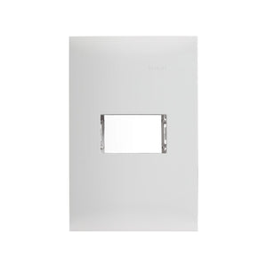 Placa de 1 modulo con chasis blanco Simon 25 plus