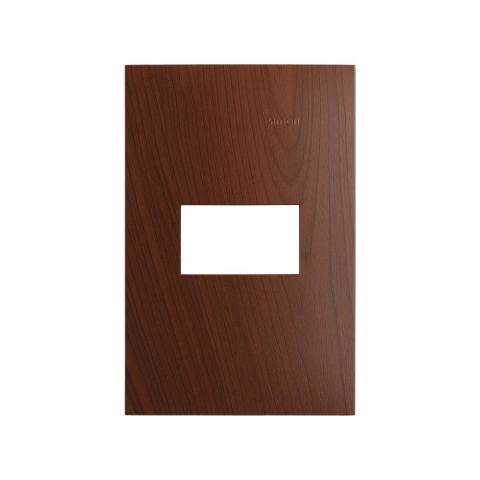 Placa de 1 módulo sin chasis madera merbau Simon 25 plus