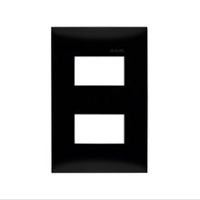 Placa de 2 módulos sin chasis negro ébano Simon 25 plus