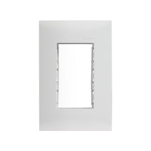 Placa 3 modulos con chasis blanco Simon 25 plus