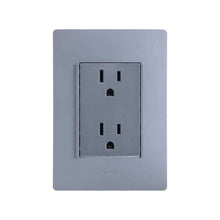 Placa con toma corriente duplex 2p+t grafito Simon 26