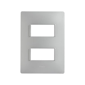 Placa de 2 modulos blanco con chasis Simon 26