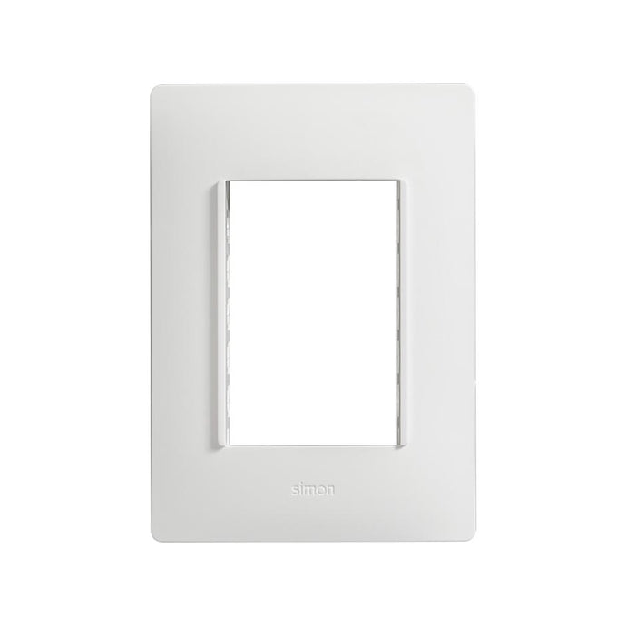 Placa de 3 módulos blanco con chasis blanco Simon 26