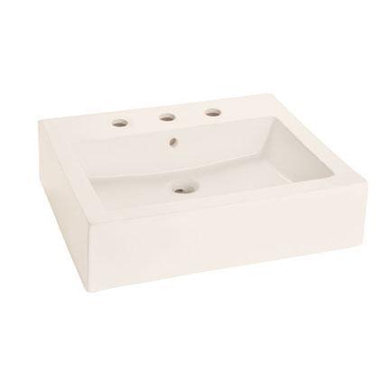 LAVABO FUTURA3 MARFIL DE SOBREPONER CON REBOSADERO HELVEX - GRUPODONPEDRO