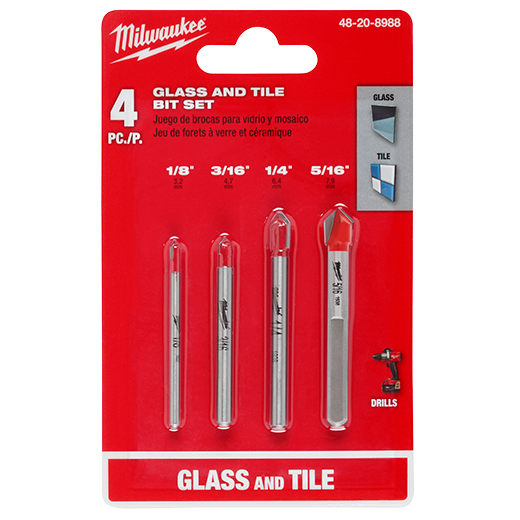 Juego de brocas para azulejo y vidrio 4 pzas Milwaukee