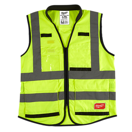 CHALECO DE SEGURIDAD AMARILLO DE ALTA VISIBILIDAD TALLA L/XL MILWAUKEE - GRUPODONPEDRO