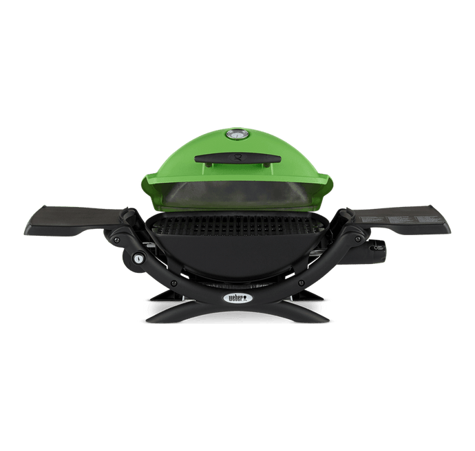 ASADOR DE GAS PORTATIL Q1200 WEBER VERDE - GRUPODONPEDRO