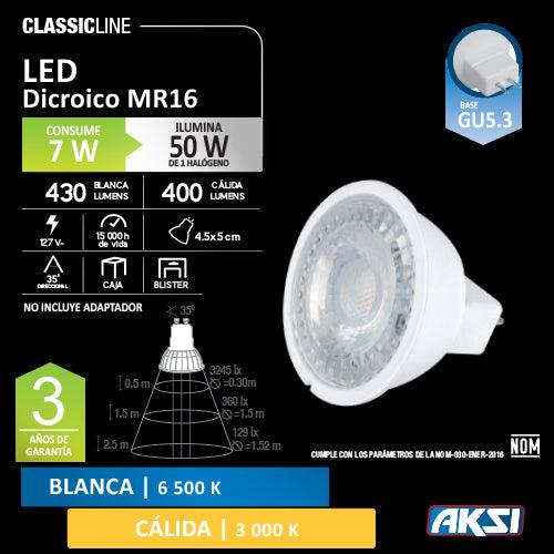 FOCO LED DICROICO MR16 7W 6500K GU5.3 - GRUPODONPEDRO