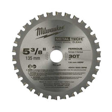 Cargar imagen en el visor de la galería, Hoja de sierra circular para corte de acero inoxidable y metal de 5-3/8&#39;&#39; Milwaukee
