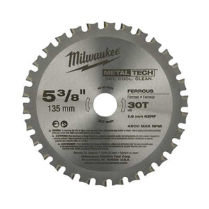 Hoja de sierra circular para corte de acero inoxidable y metal de 5-3/8'' Milwaukee