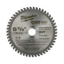 Cargar imagen en el visor de la galería, Hoja sierra circular para aluminio de 5-3/8&#39;&#39; Milwaukee
