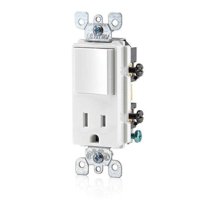 APAGADOR COMBINADO LEVITON DECORA BLANCO - GRUPODONPEDRO