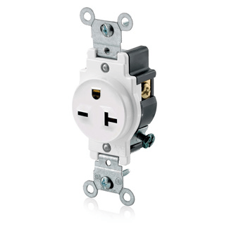 CONTACTO SENCILLO 20A-250V LEVITON 5821-00W - GRUPODONPEDRO