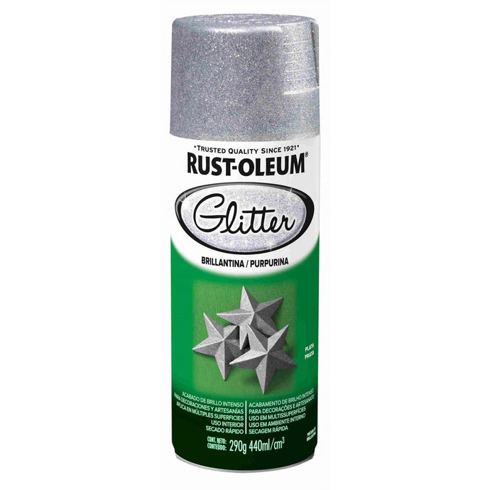 Pintura en aerosol brillantina plata 290gr