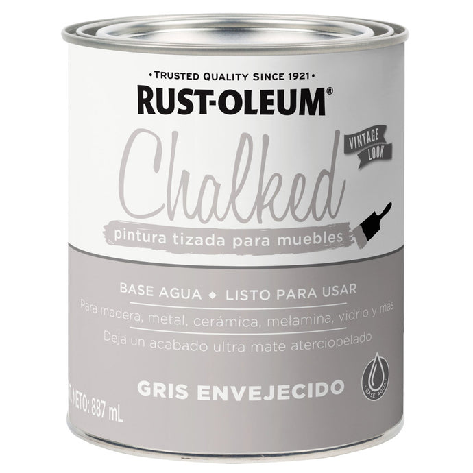 Pintura chalked para muebles gris envejecido 887ml