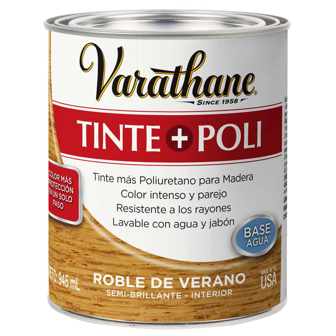 Tinte para madera + poliuretano roble de verano 946ml