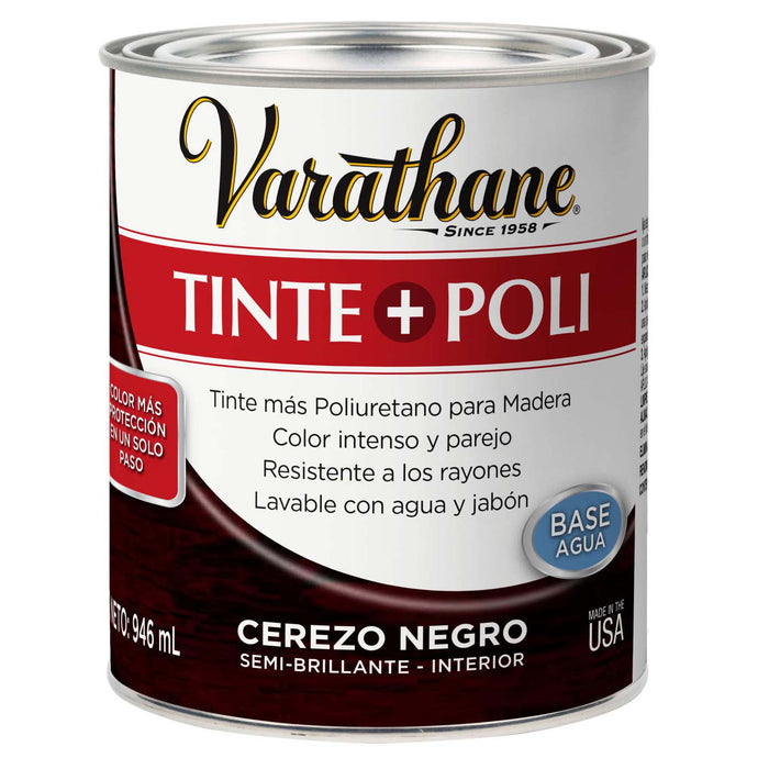 Tinte para madera + poliuretano cerezo negro 946ml