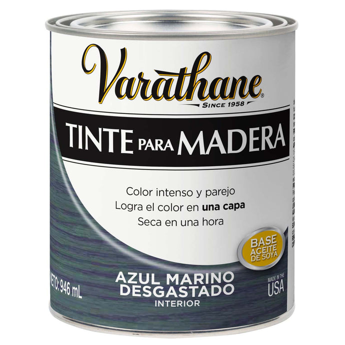 Tinte para madera azul marino desgastado 946ml