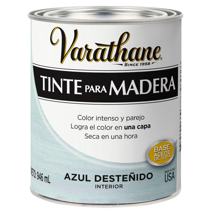 Tinte para madera interior azul desteñido 946ml