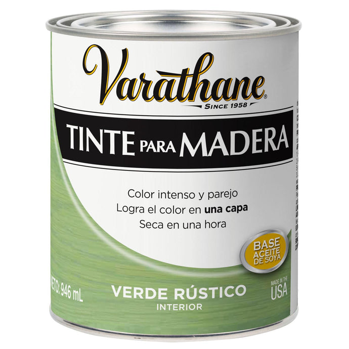 Tinte para madera verde rustico 946ml