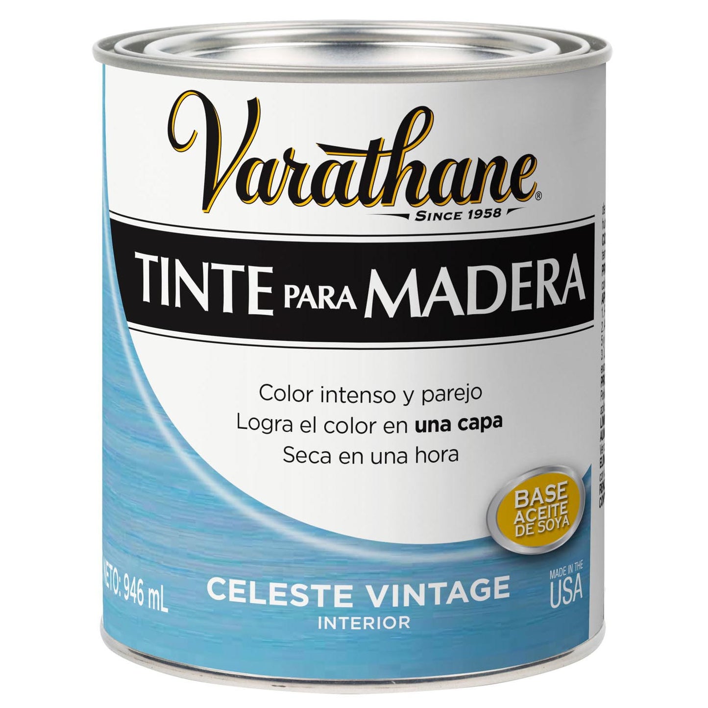 Tinte para madera interior celeste vintage 946ml