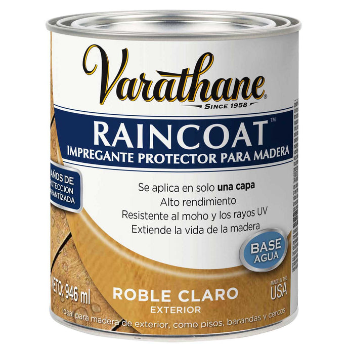 Raincoat para madera roble claro 946ml Dap